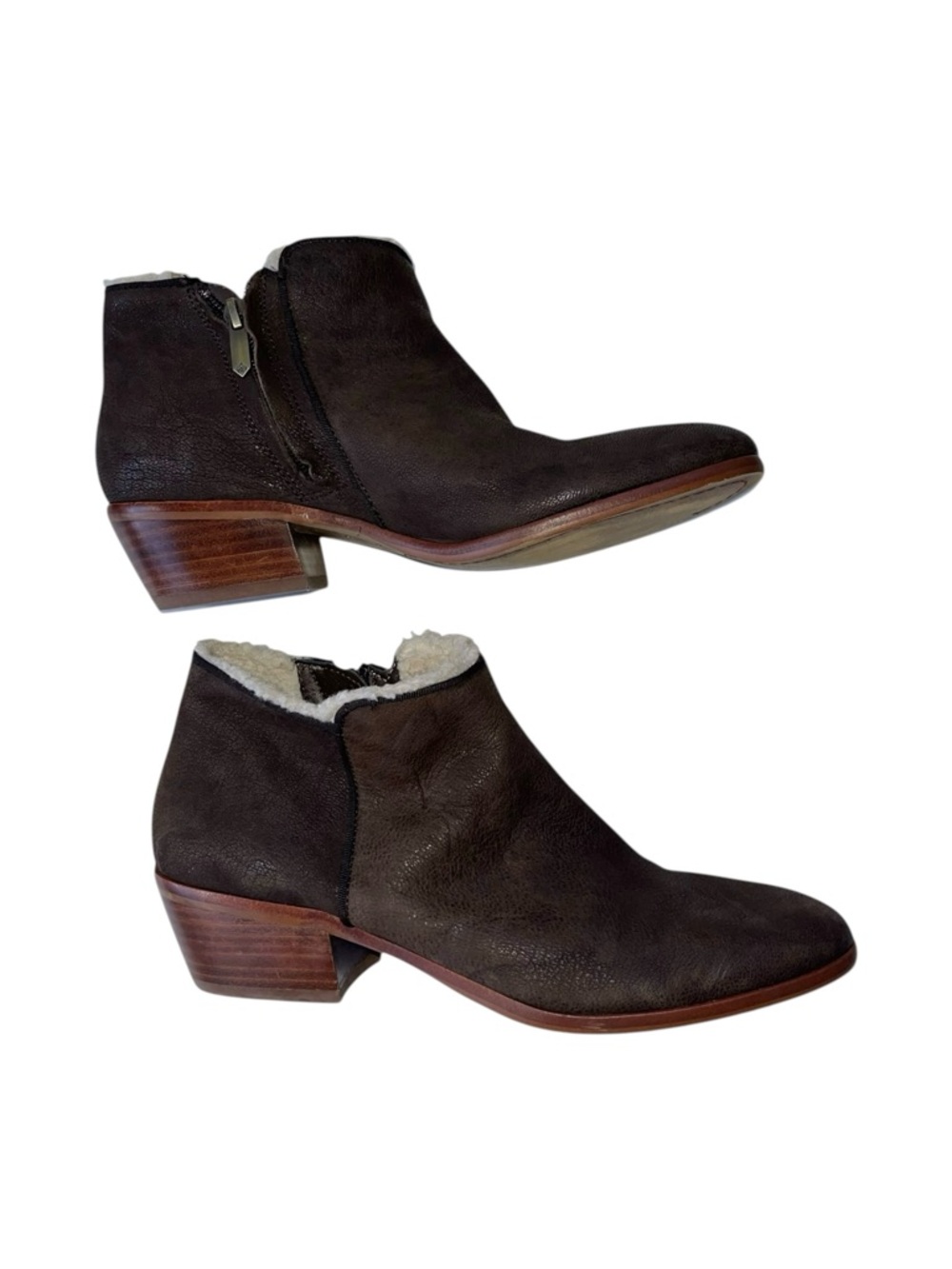 Sam Edelman Ankle Boots Leather‎ Sherpa Lining Women’s 8.5 US PETTY